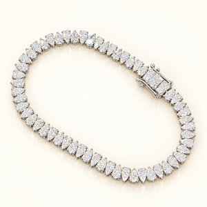 CELINE — 9.99ct Pear Cut Up-Down Set Lab-Grown Diamond Bracelet