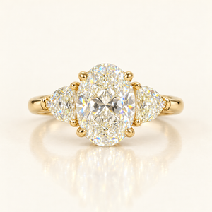 AMARA — 5ct Oval with Trilliant cut sides Lab-Grown Diamond Ring