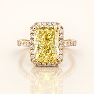 VELA — 5.51ct Intense Yellow Radiant Lab-Grown Diamond Ring