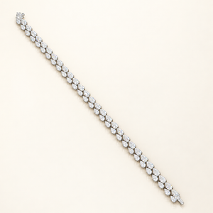 FREYA — 12.46ct Pear Tennis Lab-Grown Diamond Bracelet