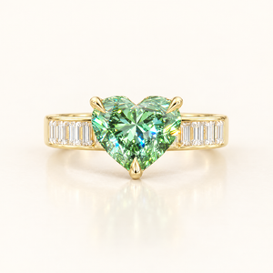 SABINE — 3.01ct Fancy Green Heart Lab-Grown Diamond Ring