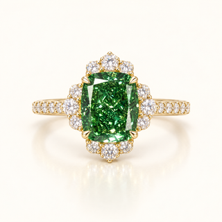Amara Cushion-Cut Diamond Ring in 14K Yellow Gold