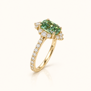Amara Cushion-Cut Diamond Ring in 14K Yellow Gold