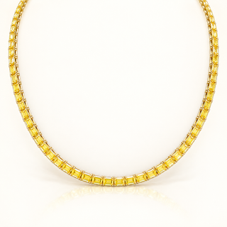 ESME — 33.88ct Emerald Tennis Lab-Grown Diamond Necklace