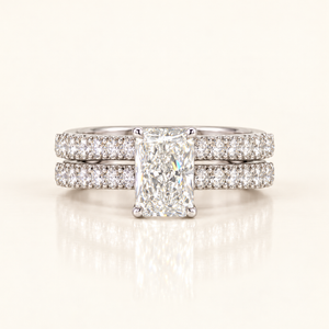 VIOLA — 2.02ct Radiant Lab-Grown Diamond Ring Paired with a Matching Eternity Ring
