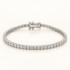 3.2mm Classic 4-Prong Tennis Bracelet (LGD) - 14kt Gold