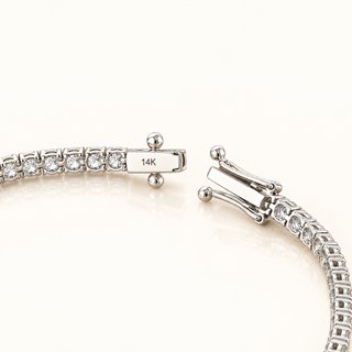 3.2mm Classic 4-Prong Tennis Bracelet (LGD) - 14kt Gold