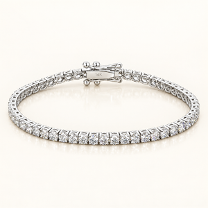 3.4mm Classic 4-Prong Tennis Bracelet (LGD) -  14kt Gold