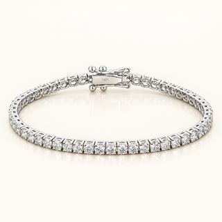 3.4mm Classic 4-Prong Tennis Bracelet (LGD) -  14kt Gold