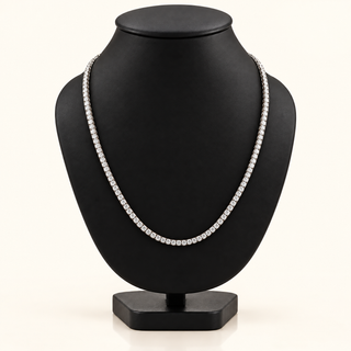 25 Carats - 3.6mm Classic 4-Prong Tennis Chain (LGD) - 18 Pointers Each 14kt Gold - 22 inches