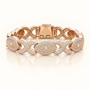 AUDRA — 11.46ct Evil Eye Link Infinity Lab-Grown Diamond Bracelet