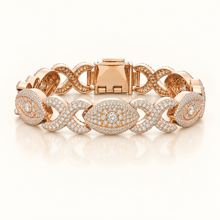 Evil Eye and Infinity Link Bracelet (LGD) - 14kt Gold