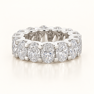 Oval Cut Eternity Ring (LGD) North South Design - 14kt Gold