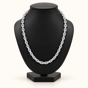 63 Carats Luxury Classic Diamond-Studded Link Chain - 63 carats LGD 10kt Gold