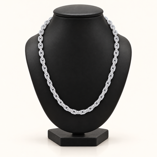 63 Carats Luxury Classic Diamond-Studded Link Chain - 63 carats LGD 10kt Gold