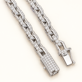 63 Carats Luxury Classic Diamond-Studded Link Chain - 63 carats LGD 10kt Gold