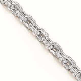 63 Carats Luxury Classic Diamond-Studded Link Chain - 63 carats LGD 10kt Gold