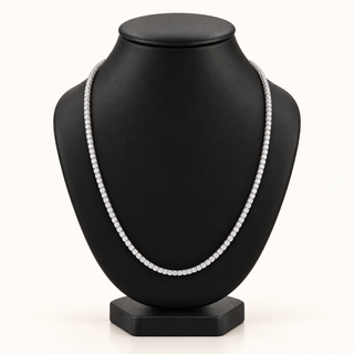 22 Carats Elegant 3.4mm Classic 4-Prong Tennis Chain (LGD)- 14 Pointers 14kt Gold - 22inches