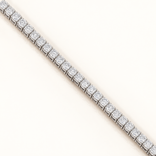 22 Carats Elegant 3.4mm Classic 4-Prong Tennis Chain (LGD)- 14 Pointers 14kt Gold - 22inches