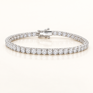 10 Carats 4mm Classic 4-Prong Tennis Bracelet (LGD) - 25 Pointers Each 14kt Gold