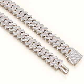 31 Carats Iced Out Cuban Chain 13mm Width (LGD) -10kt Gold