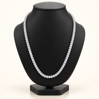 77 Carats- 5.8mm Classic 4-Prong Tennis Chain (LGD) - 75 Pointers Each (10kt Gold) 24inches