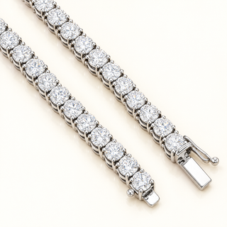 77 Carats- 5.8mm Classic 4-Prong Tennis Chain (LGD) - 75 Pointers Each (10kt Gold) 24inches