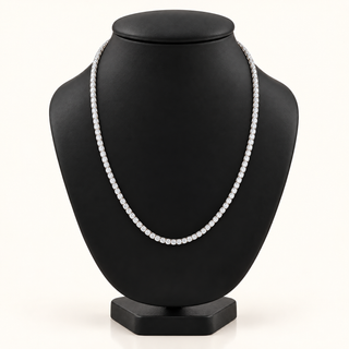 28 Carats -3.8mm Classic 4-Prong Tennis Chain (LGD) - 20 Pointers Each - 14kt Gold 22inches
