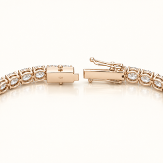 32.5 Carats 6.5mm Classic 4-Prong Tennis Bracelet (LGD) - 1 Carat Each Stone - 14kt Gold