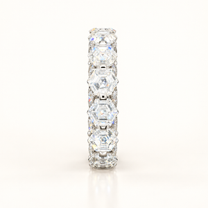 18 Carats Hexagon-Cut Center in an Eternity Frame, Round Diamonds on Sides and Inside Gallery - 14kt Gold