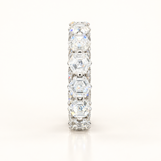 18 Carats Hexagon-Cut Center in an Eternity Frame, Round Diamonds on Sides and Inside Gallery - 14kt Gold