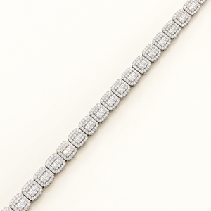 EDELWEISS — 7.7ct Baguette Round Tennis Lab-Grown Diamond Bracelet
