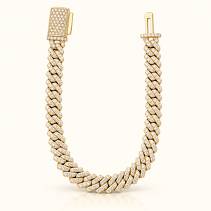 EMALINE — 7.2ct 9mm Cuban Lab-Grown Diamond Bracelet