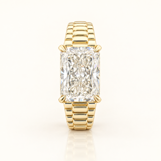 6 Carats Men's Radiant Cut Ring (LGD) - 14kt Gold