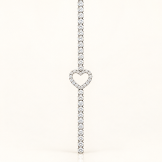 13 Carats Diamond Heart Pendant X Tennis Bracelet (LGD) - 14KT GOLD
