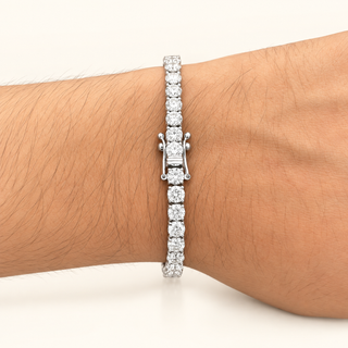 13 Carats Diamond Heart Pendant X Tennis Bracelet (LGD) - 14KT GOLD