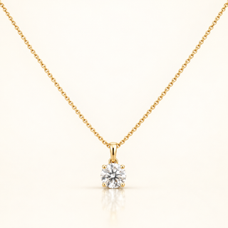 2 Carats Round Diamond Pendant (LGD) - 14KT GOLD