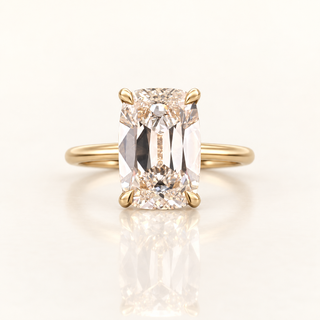 4 Carats Old Mine Elongated Cushion Cut Ring - 14KT GOLD (LGD)