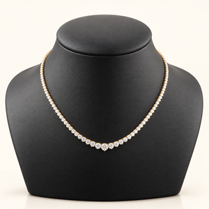 13 Carats Graduated Riviera Tennis Chain in 14kt Gold (Lab Grown Diamond)