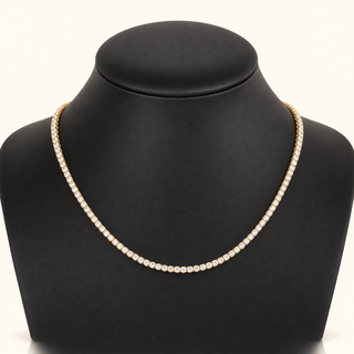 13.5 Carats 3.0mm Elegant Classic Tennis Chain in 14kt Gold– 18 Inches