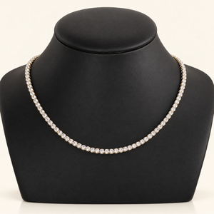 28 Carats 4.2mm Elegant Classic Tennis Chain in 14kt Gold– 18 Inches