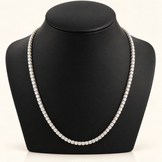 30 Carats 4.0mm Elegant Classic Tennis Chain in 14kt Gold – 22 Inches