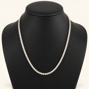 34.5 Carats 4.2mm Elegant Classic Tennis Chain in 14kt Gold– 22 Inches