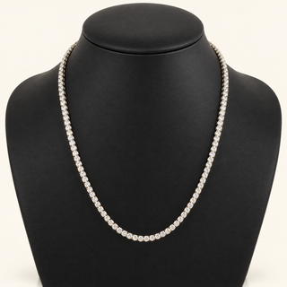 34.5 Carats 4.2mm Elegant Classic Tennis Chain in 14kt Gold– 22 Inches
