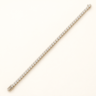 8 Carats 3.6mm Elegant Classic Tennis Bracelet in 14kt Gold – 7 Inches
