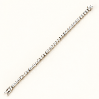 11.7 Carats 4.4mm Elegant Classic Tennis Bracelet in 14kt Gold- 7 Inches
