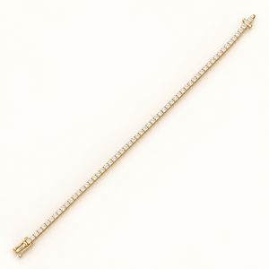 3.5 Carats 2.4mm Elegant Classic Tennis Bracelet in 14kt Gold– 7 Inches