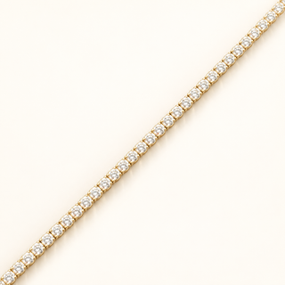 3.5 Carats 2.4mm Elegant Classic Tennis Bracelet in 14kt Gold– 7 Inches