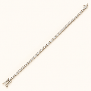 4.2 Carats 2.6mm Elegant Classic Tennis Bracelet in 14kt Gold – 7 Inches