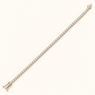 4.2 Carats 2.6mm Elegant Classic Tennis Bracelet in 14kt Gold – 7 Inches